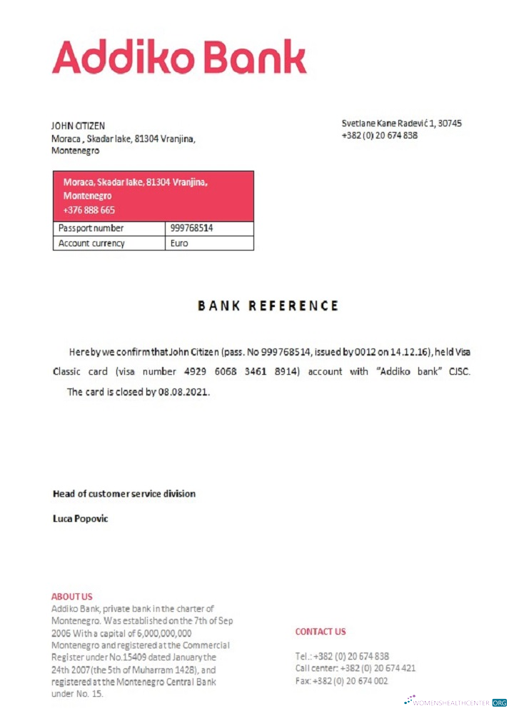 Download Montenegro Addiko bank closure reference Photoshop template